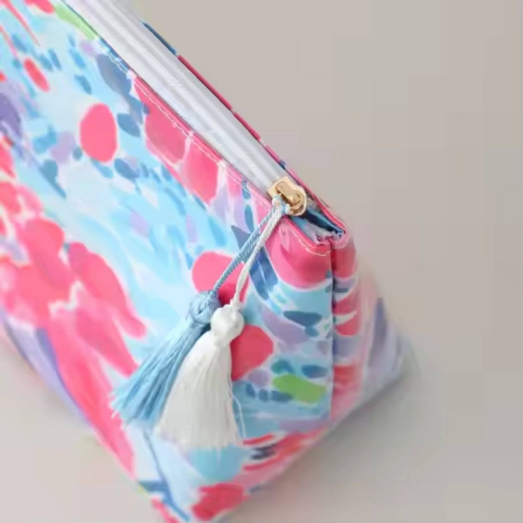 Waterproof Cosmetic Case PVC Make up Bag Petal Splash