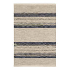 Cielo Stripe Handwoven Cotton Rug | Navy: 2' x 3'