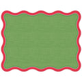 Green and Red Linen Posh Die-Cut Placemat