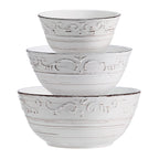 Pfaltzgraff Trellis White Serving Bowl S3