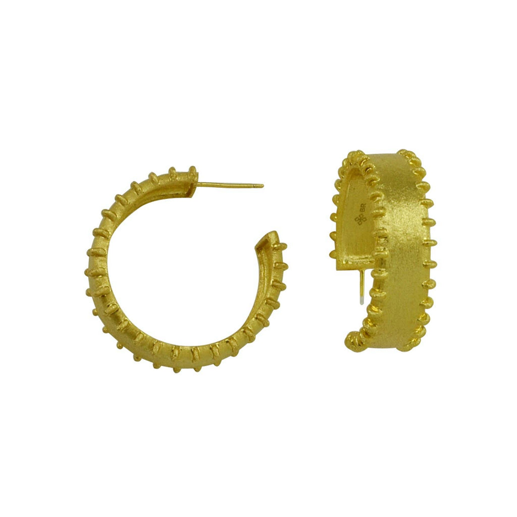 BIRMANIA HOOP EARRINGS: Gold
