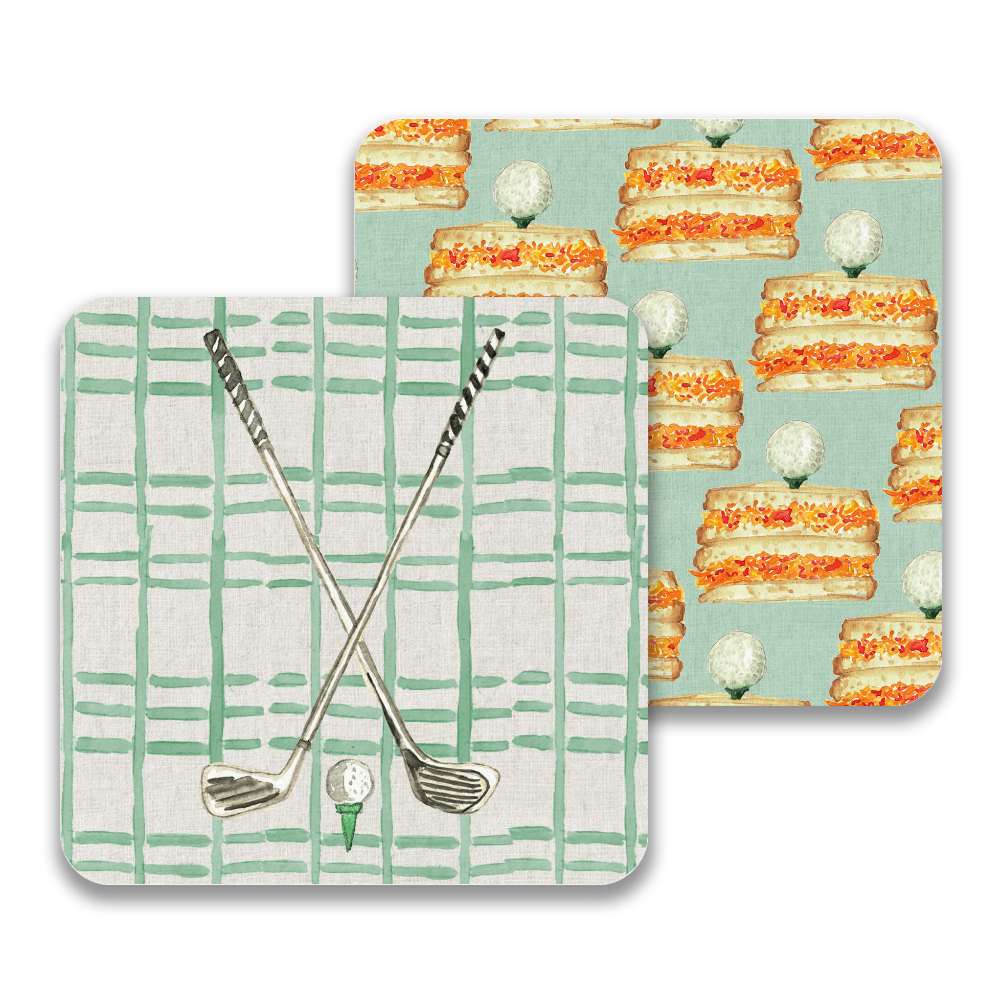 Golf Clubs Paper Drink Coaster