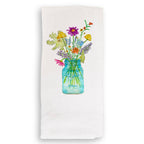 Wildflowers in a Mason Jar: Dishtowel