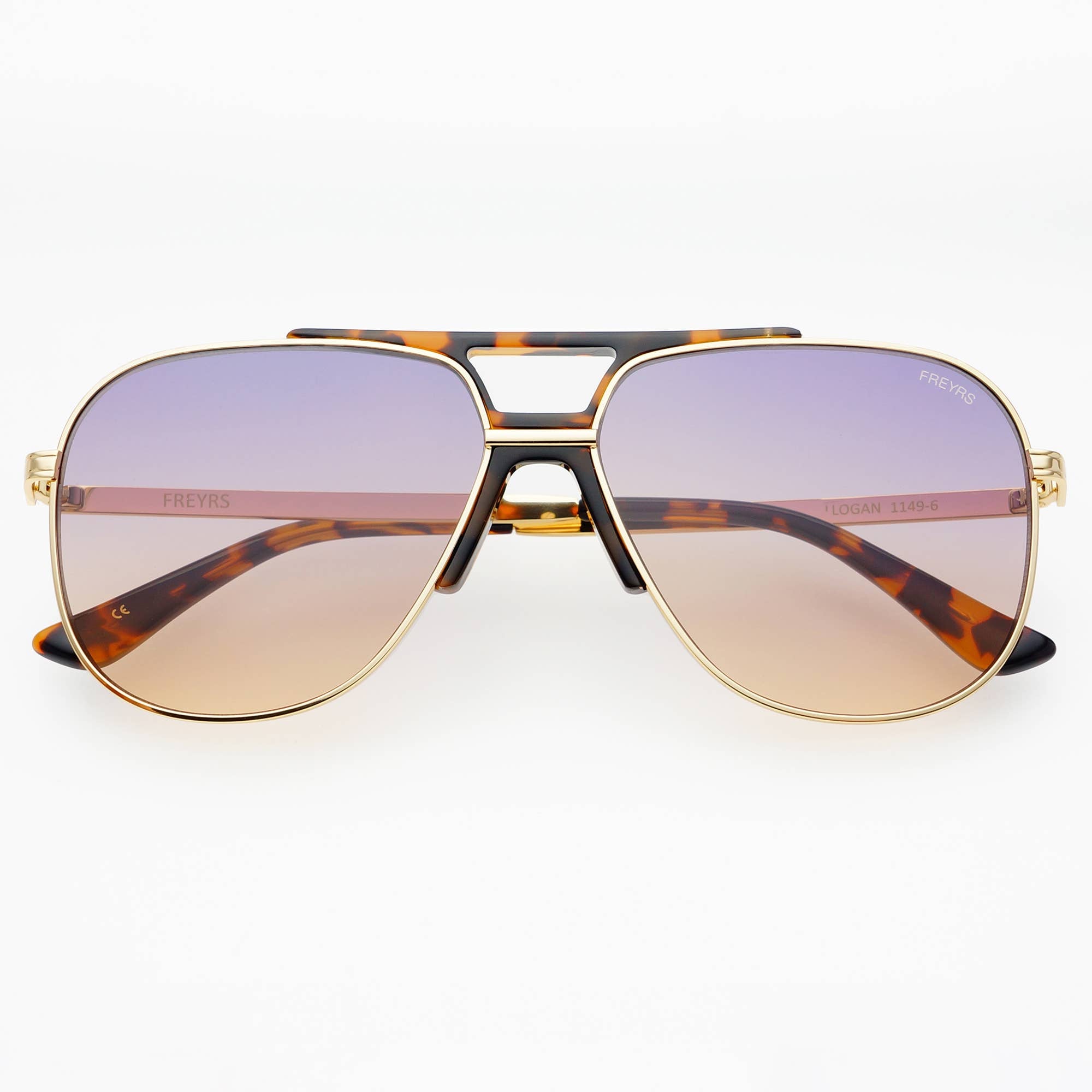 Logan Aviator Sunglasses: Sunrise