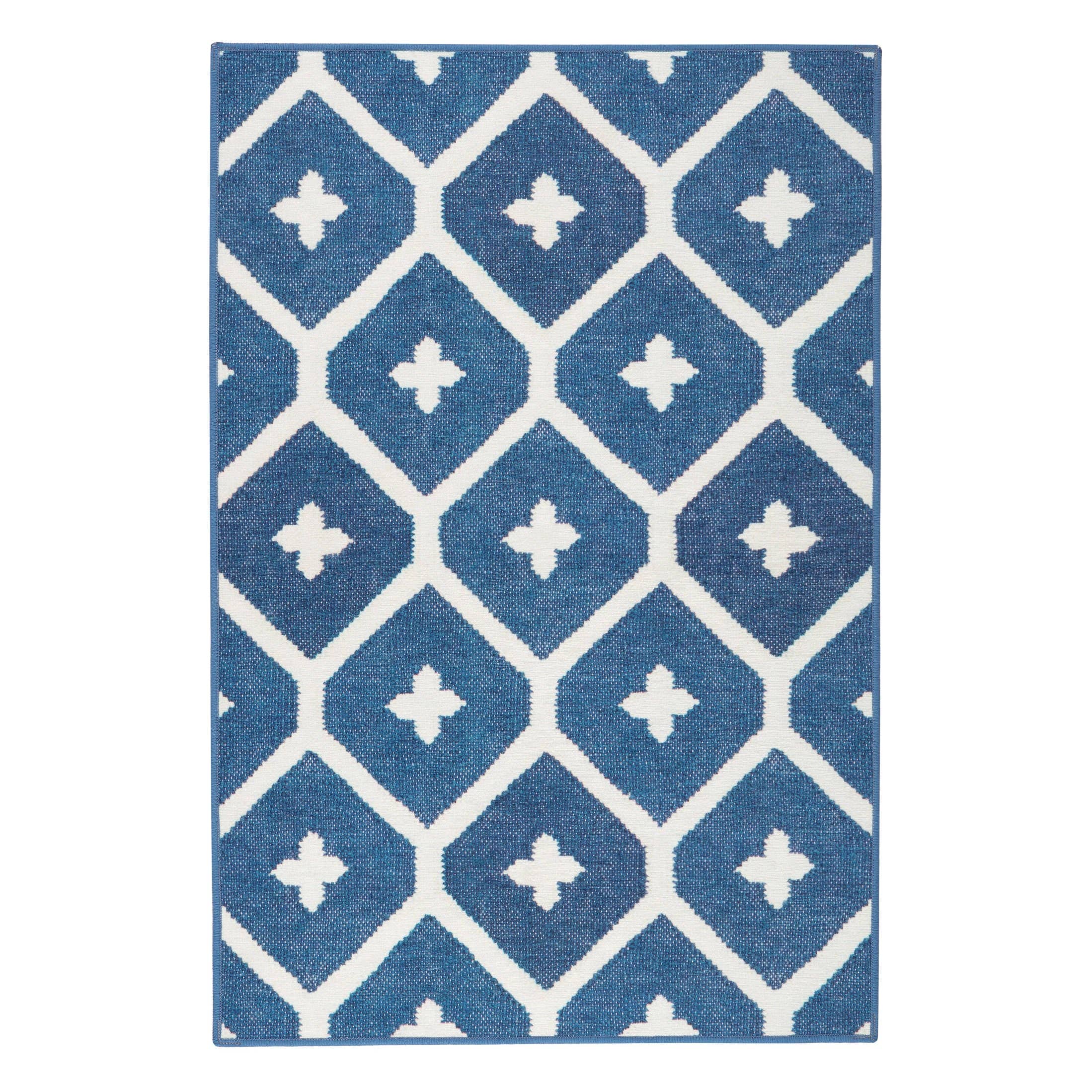 Elizabeth Machine Washable Rug | Navy: 2' x 3'