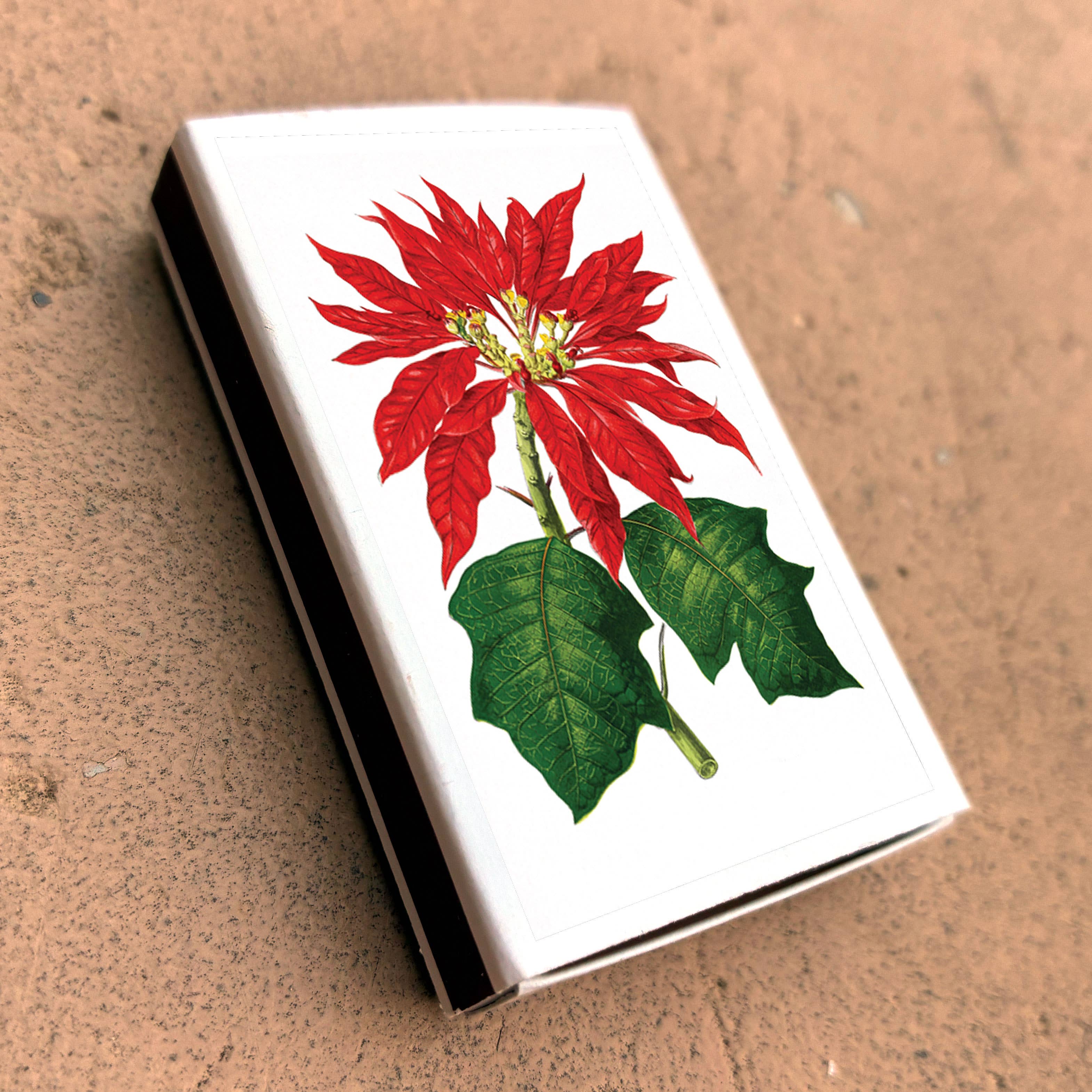 Matches • Poinsettia Flowers • Home Decor for Candles