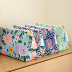 Floral Canvas Cosmetic Case Toiletry Bag Makeup Bag: Carolina Spring
