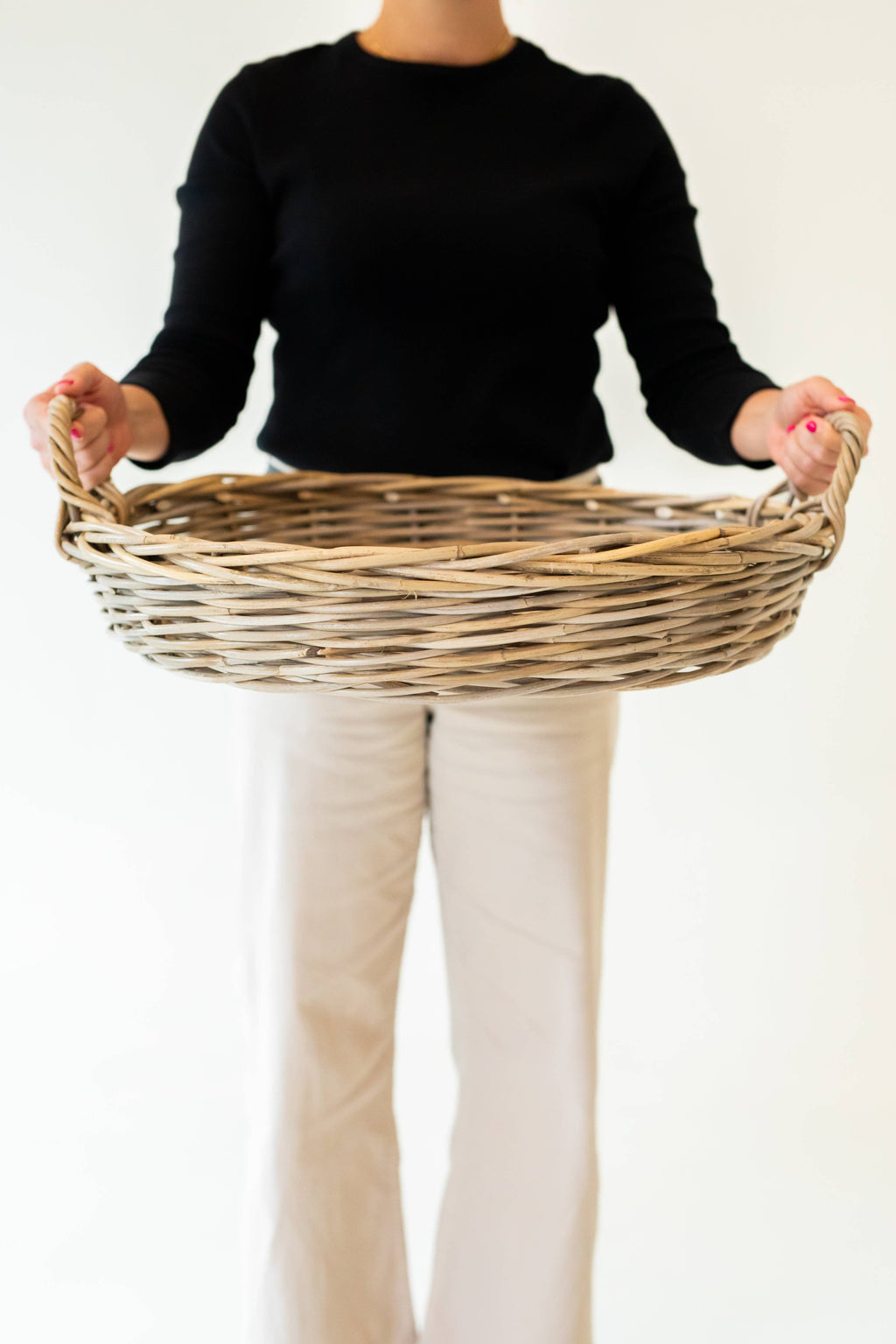 Rattan Round Tray: Small - 14" D