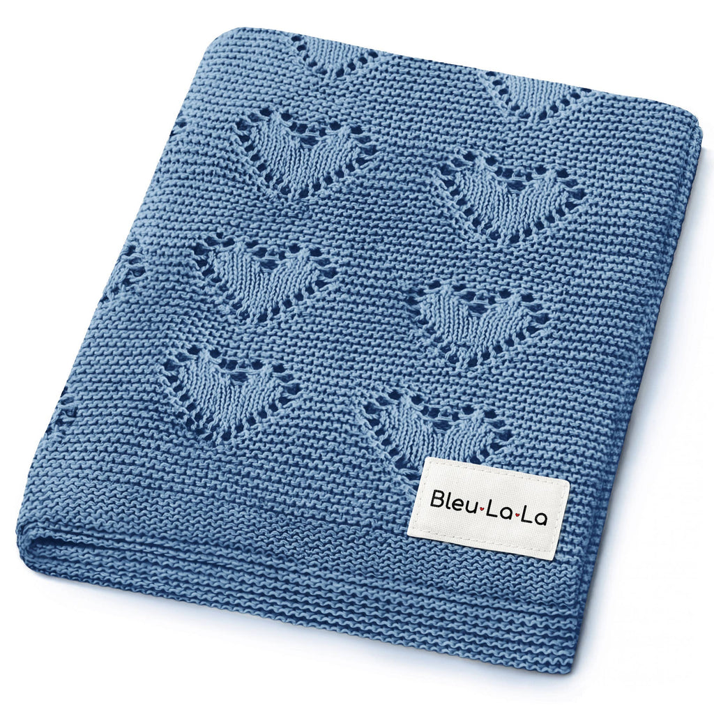 Baby Blanket - Heart: Grey