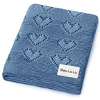 Baby Blanket - Heart: Grey