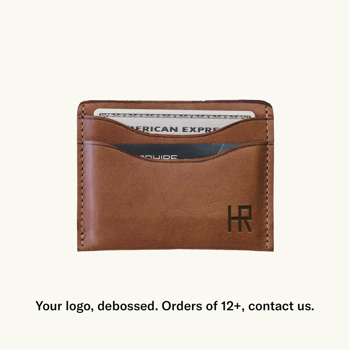 Full-Grain Leather Card Wallet – Slim Minimalist: Black