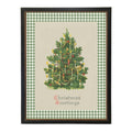 Christmas greetinGG print matted in green gingham: Black With Bead 1300-905 U / 12" X 16"