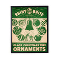 Vintage Shiny Bright Christmas Poster: Black With Bead 1300-905 U / 12" X 16"