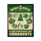 Vintage Shiny Bright Christmas Poster: Black With Bead 1300-905 U / 12" X 16"