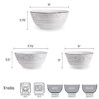 Pfaltzgraff Trellis White Serving Bowl S3