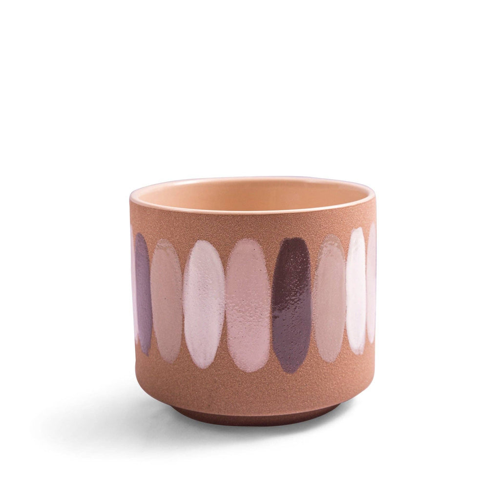 Ceramic Planter with Paint Strokes 7.5" x 7.5" x 6"
