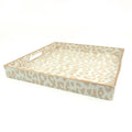 Leopard Print Square Resin Serving Tray, 13-Inch