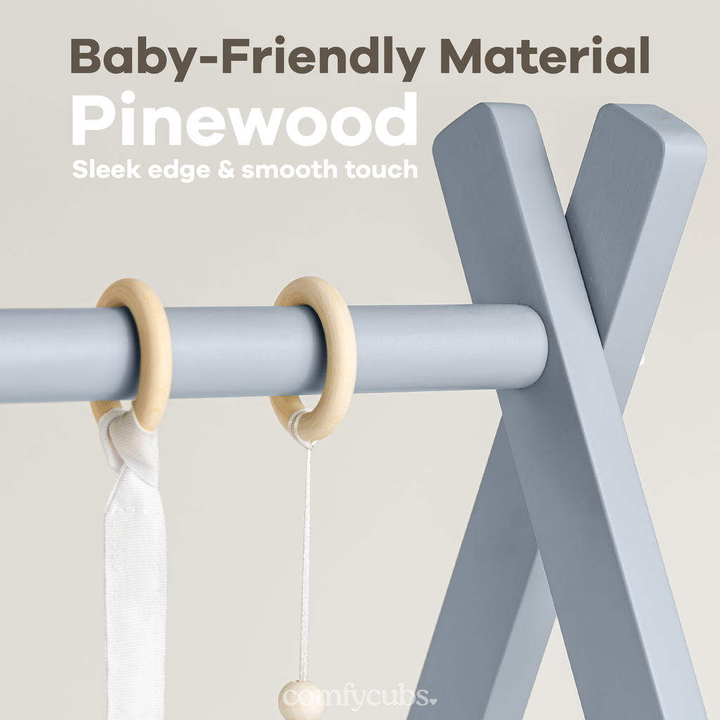 Sage :Wooden Baby Play Gym, Baby Activity Gym by Comfy Cubs: