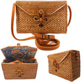 Bali Rattan Crossbody Bag - Postman Messenger Bag