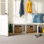 Nimes Ticking Machine Washable Rug | Neutral: 2' x 3'
