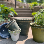 Galena Garden Pot Blue 10"