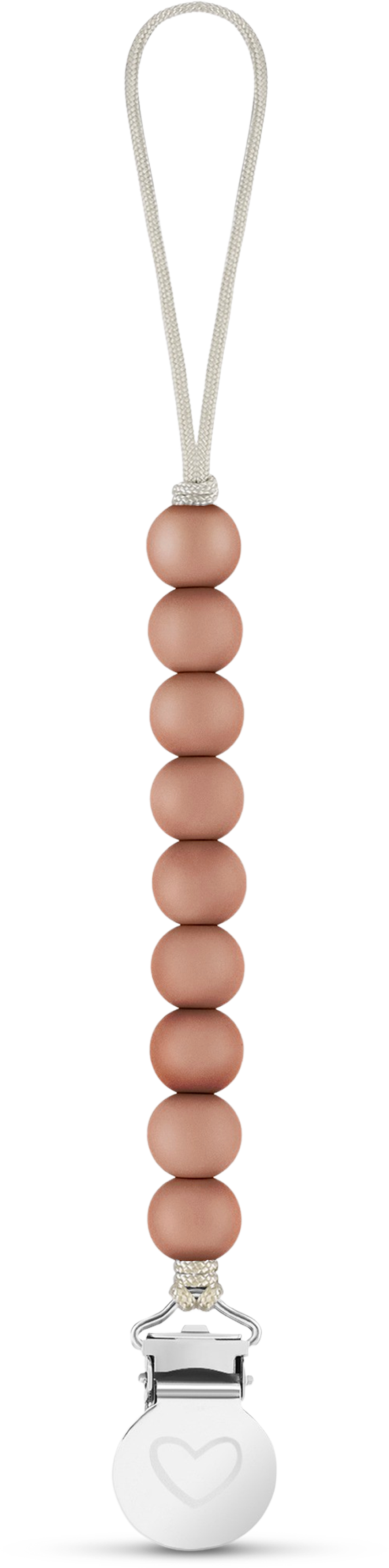 Lulababe Pacifier Clip: Tan