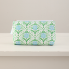 Floral Canvas Cosmetic Case Toiletry Bag Makeup Bag: Heirloom Garden