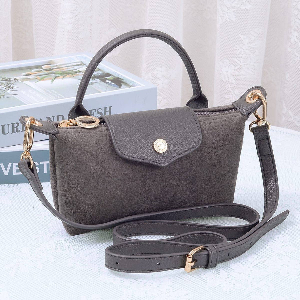 SD781 Penny Suede Mini Crossbody Bag: Chocolate