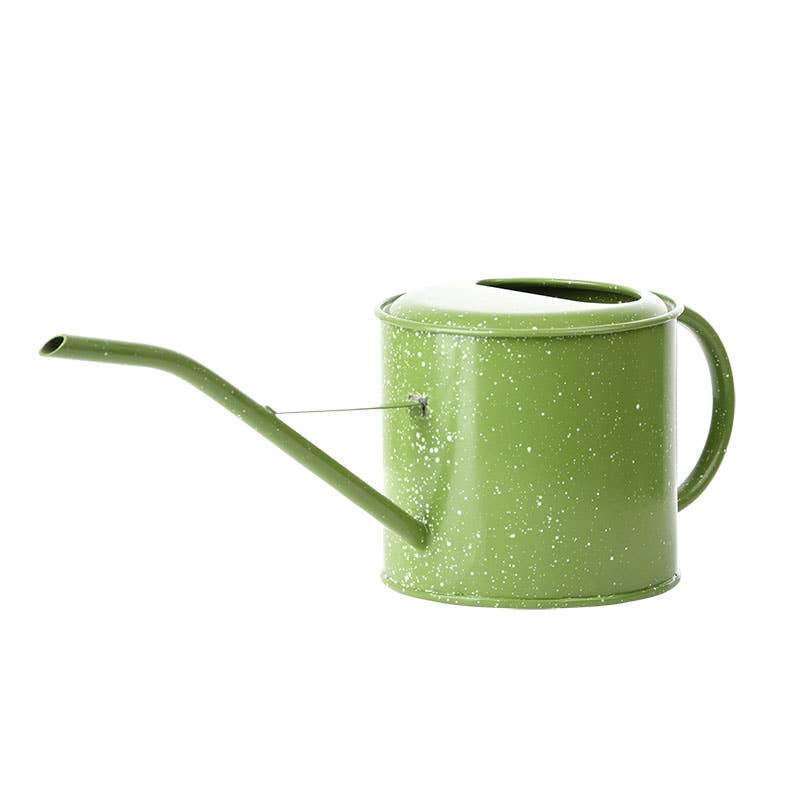 Enamel Look Watering Can, 1.35 L, Green