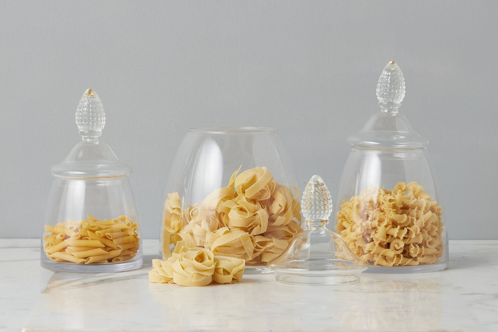 Glass Teardrop Jar, Lid, Medium