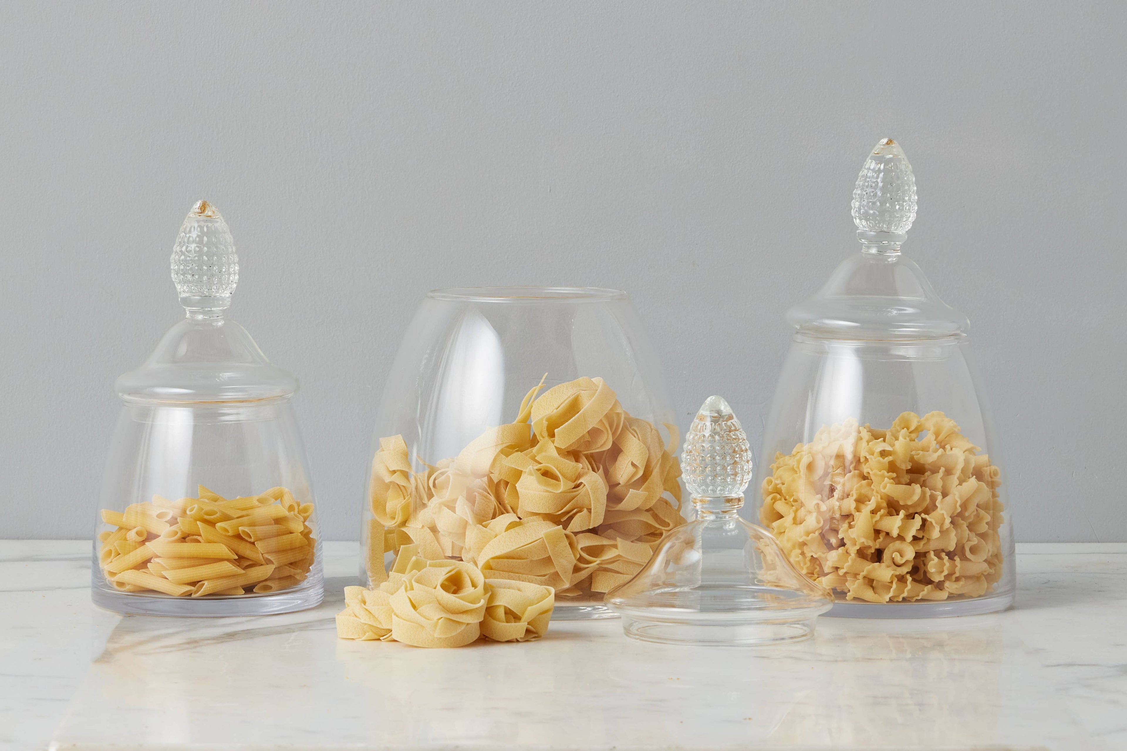 Glass Teardrop Jar, Lid, Medium