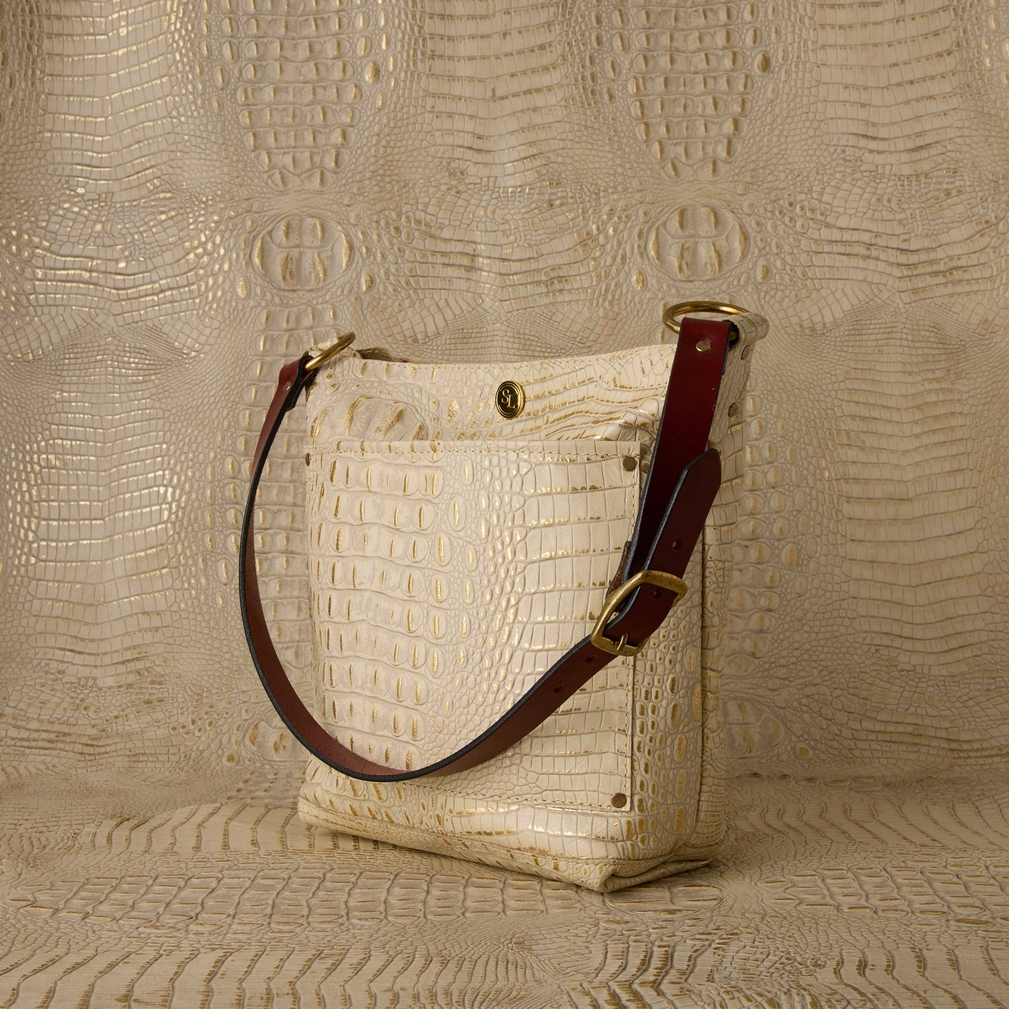 The Single Strap Small Square Tote: Buffalo