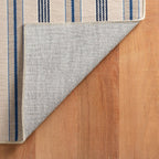 Nimes Ticking Machine Washable Rug | Neutral: 2' x 3'