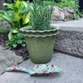 Galena Garden Pot White 8"
