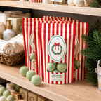 Mini Bath Bombs Gift Bag -Wreath Christmas Pine & Cedarwood