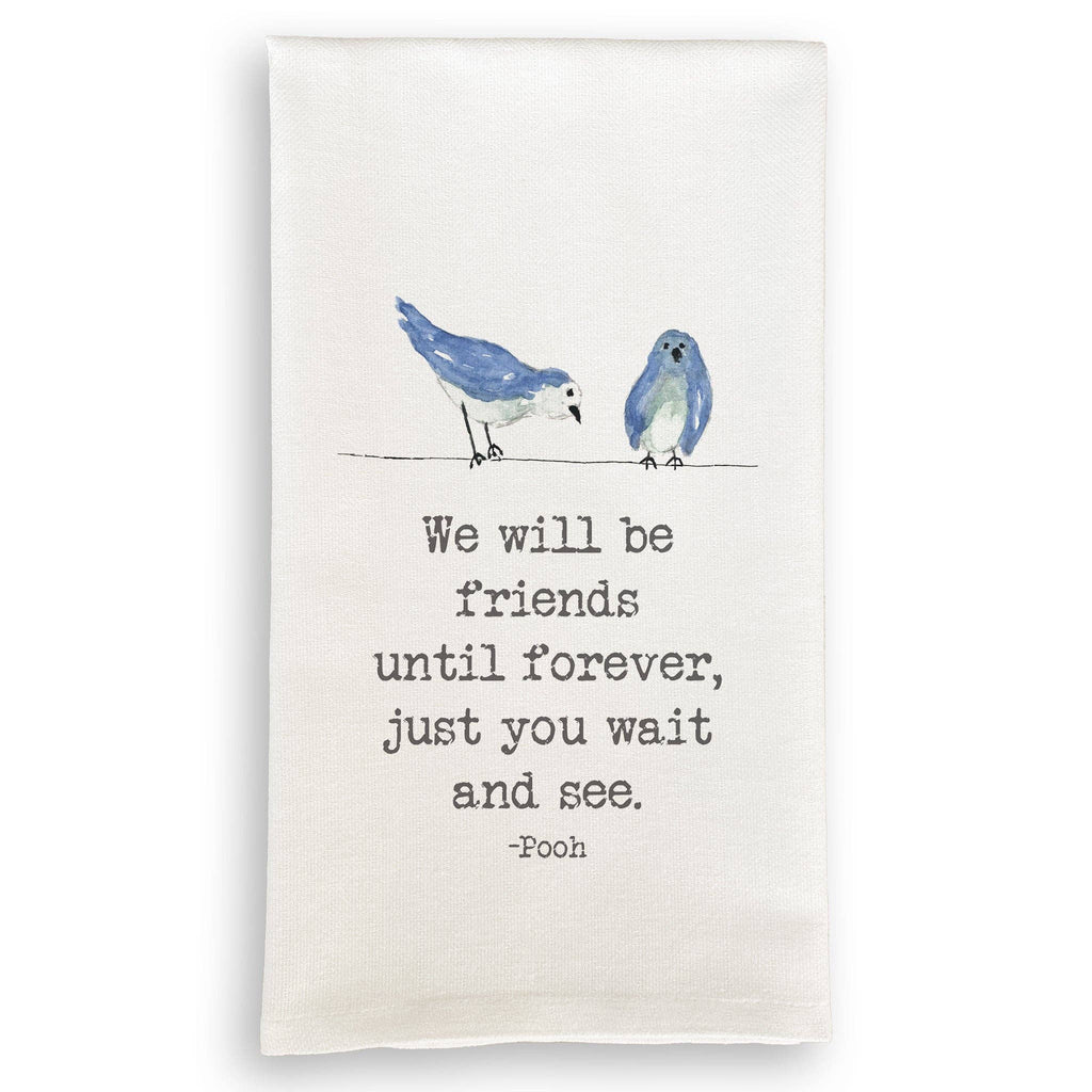 We Will Be Friends with Birds: Dishtowel