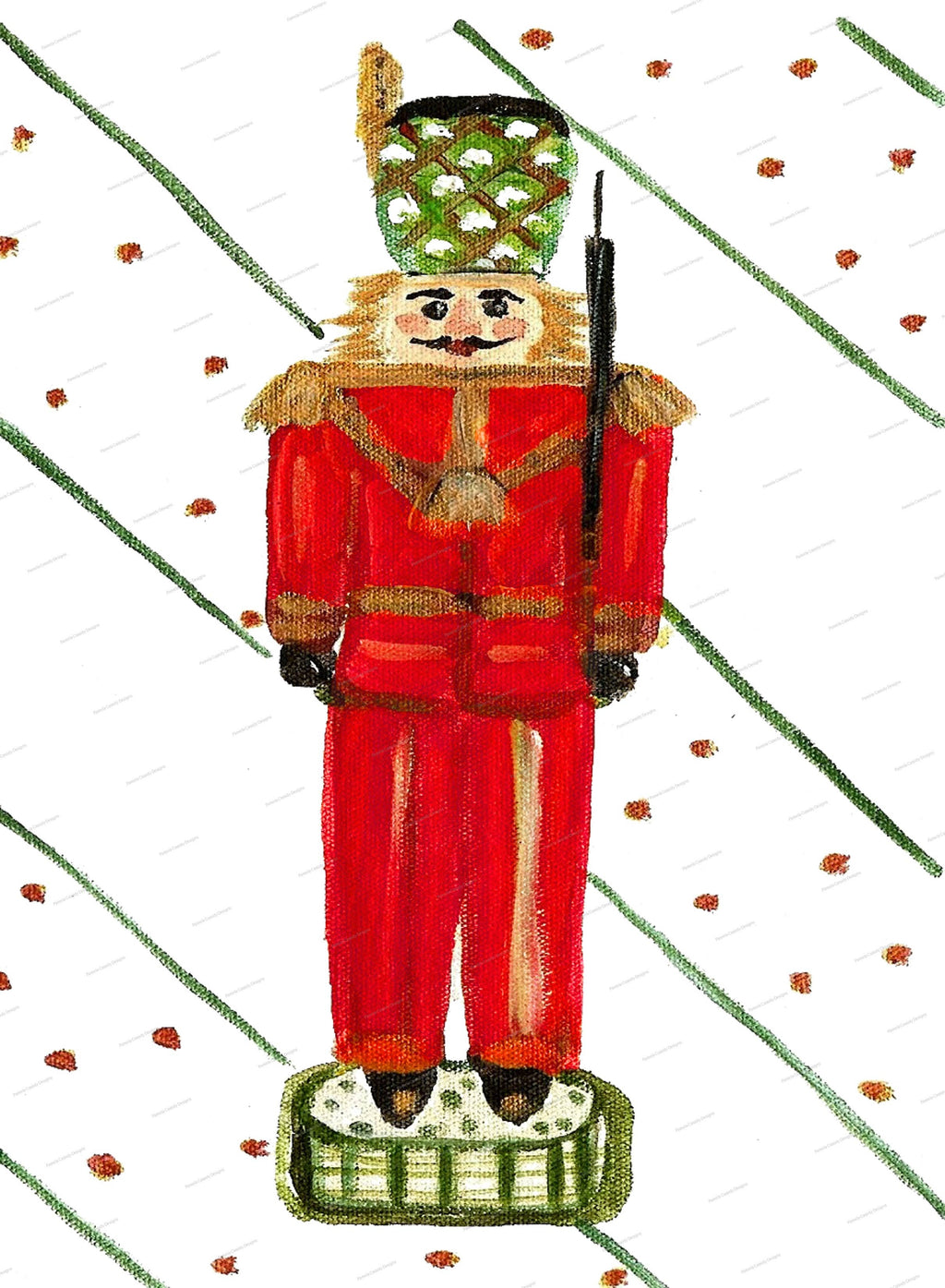 Red Nutcracker  Kitchen Towel