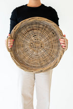 Rattan Round Tray: Large - 20" D