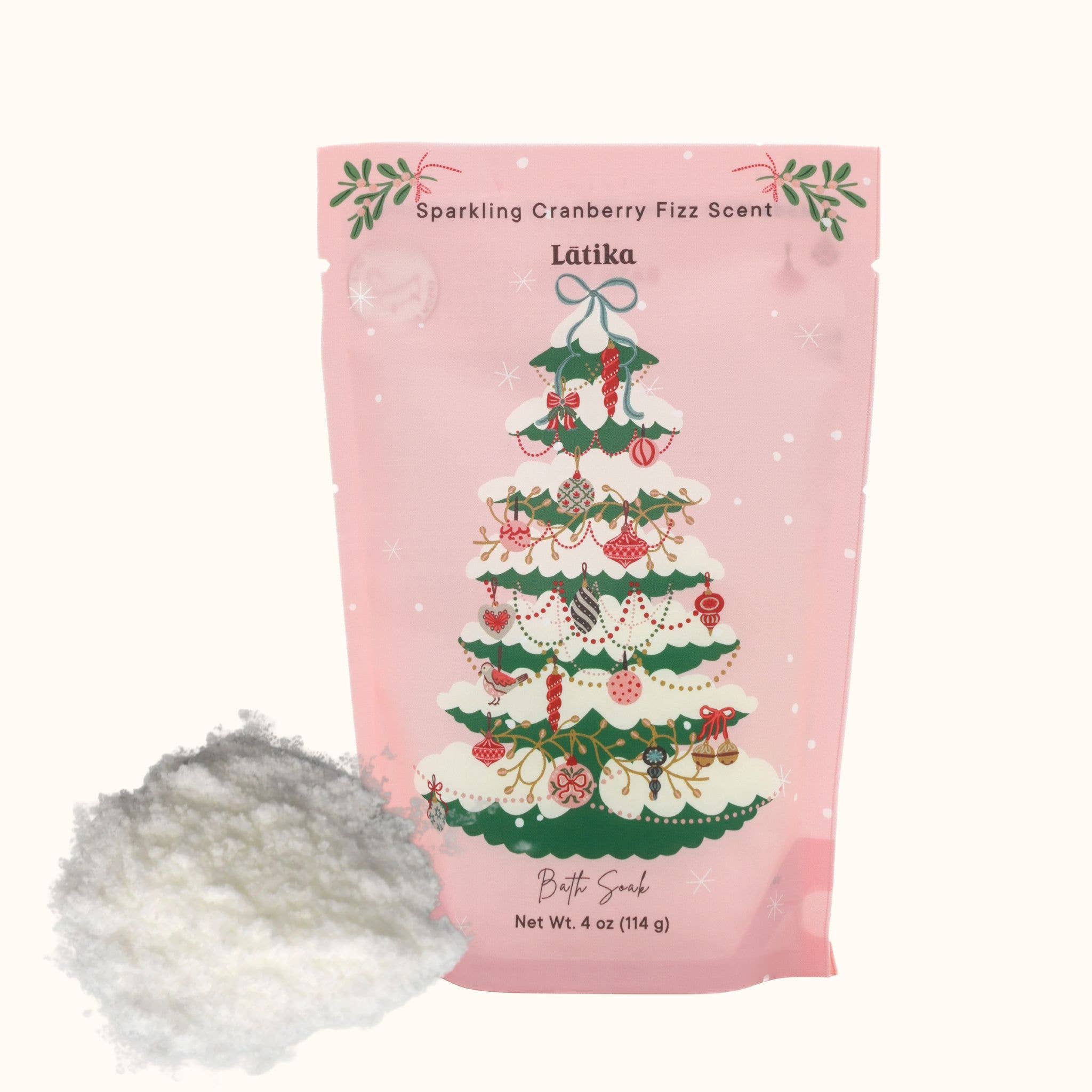 Pink Christmas Bath Salt - Stocking Stuffer