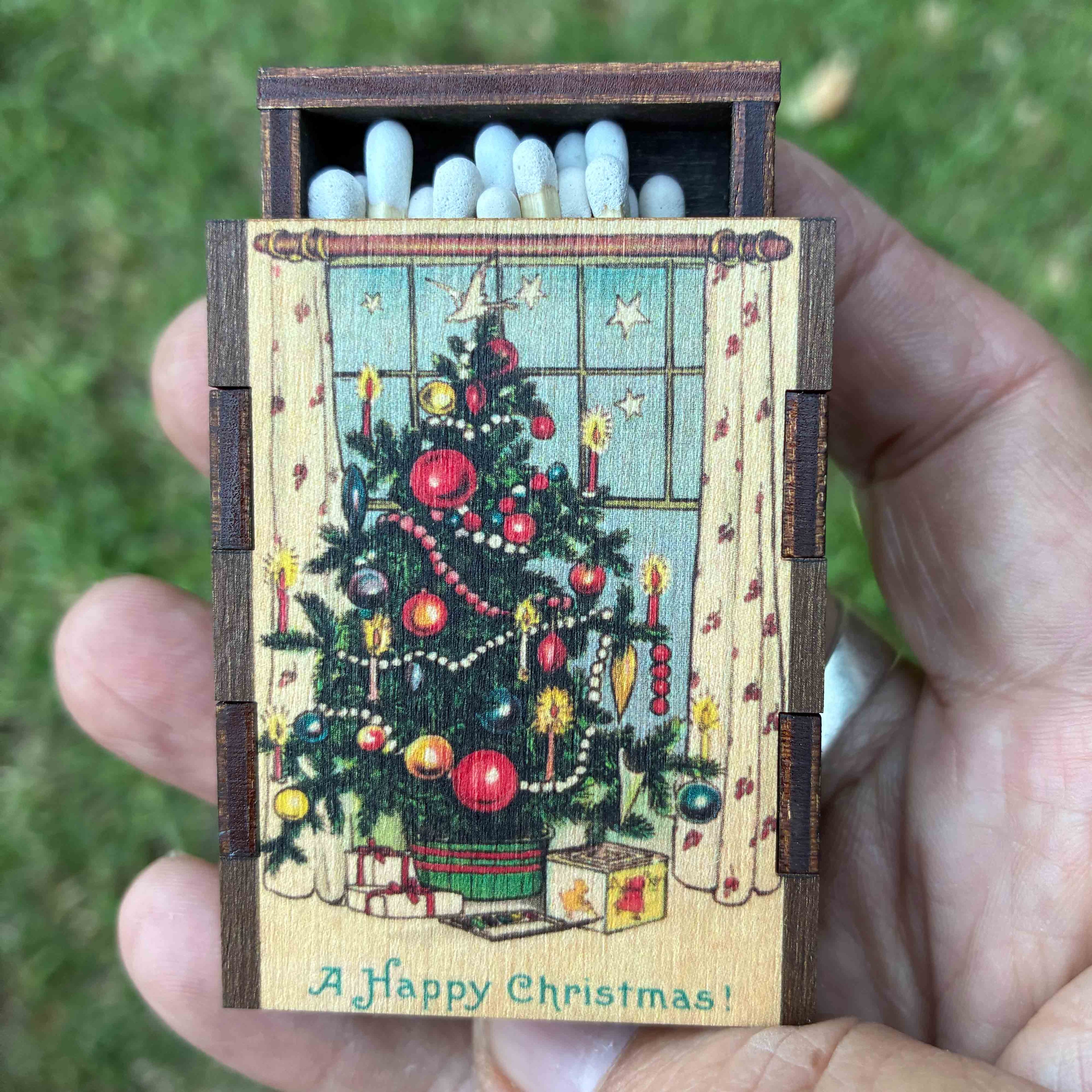 Matches • Christmas Tree Wooden Matchboxes • Home Decor