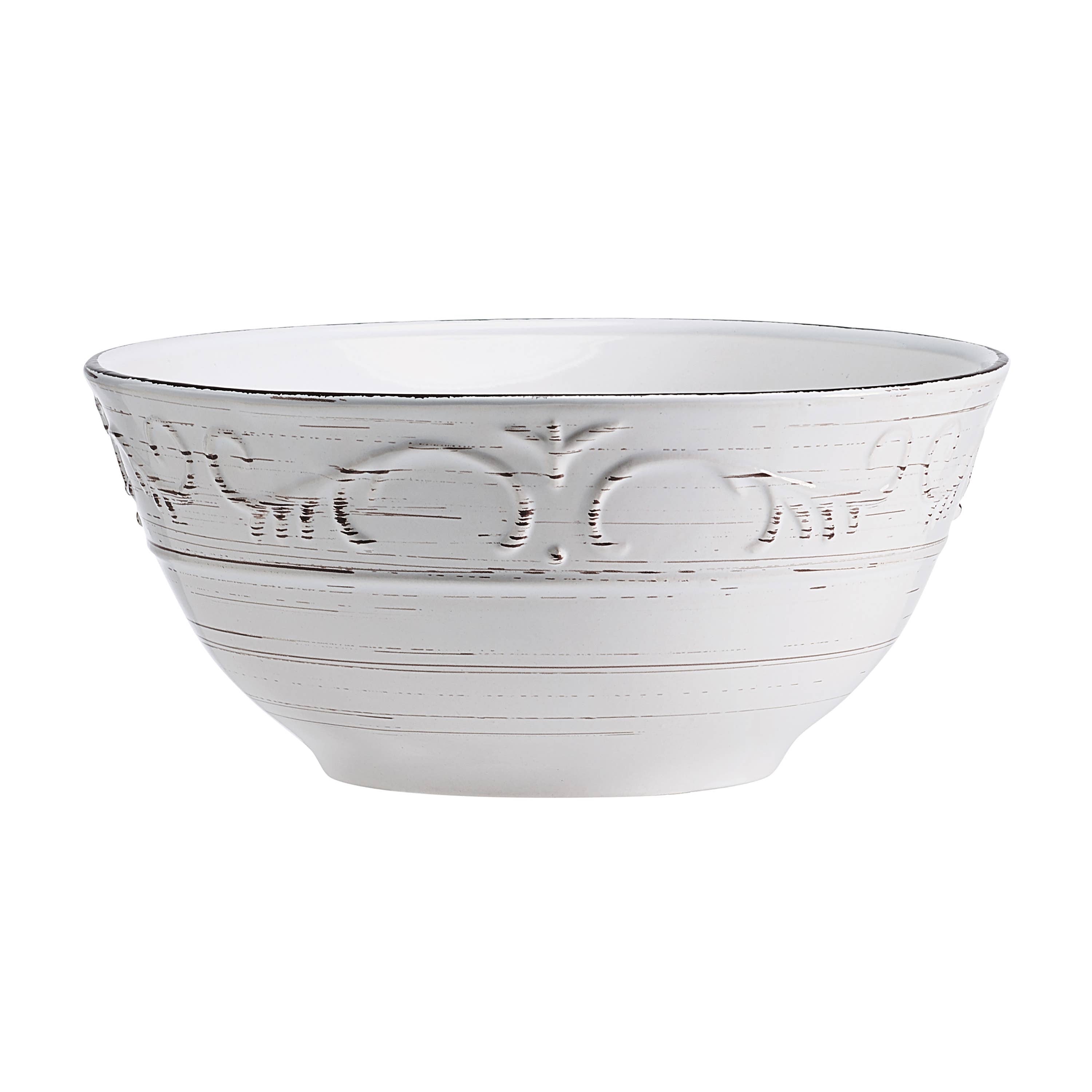Pfaltzgraff Trellis White Serving Bowl S3