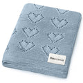 Baby Blanket - Heart: Baby Blue