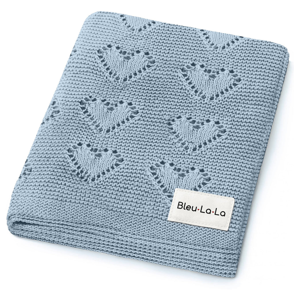 Baby Blanket - Heart: Grey