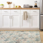 Pali Machine Washable Rug | Blue: 2' x 3'