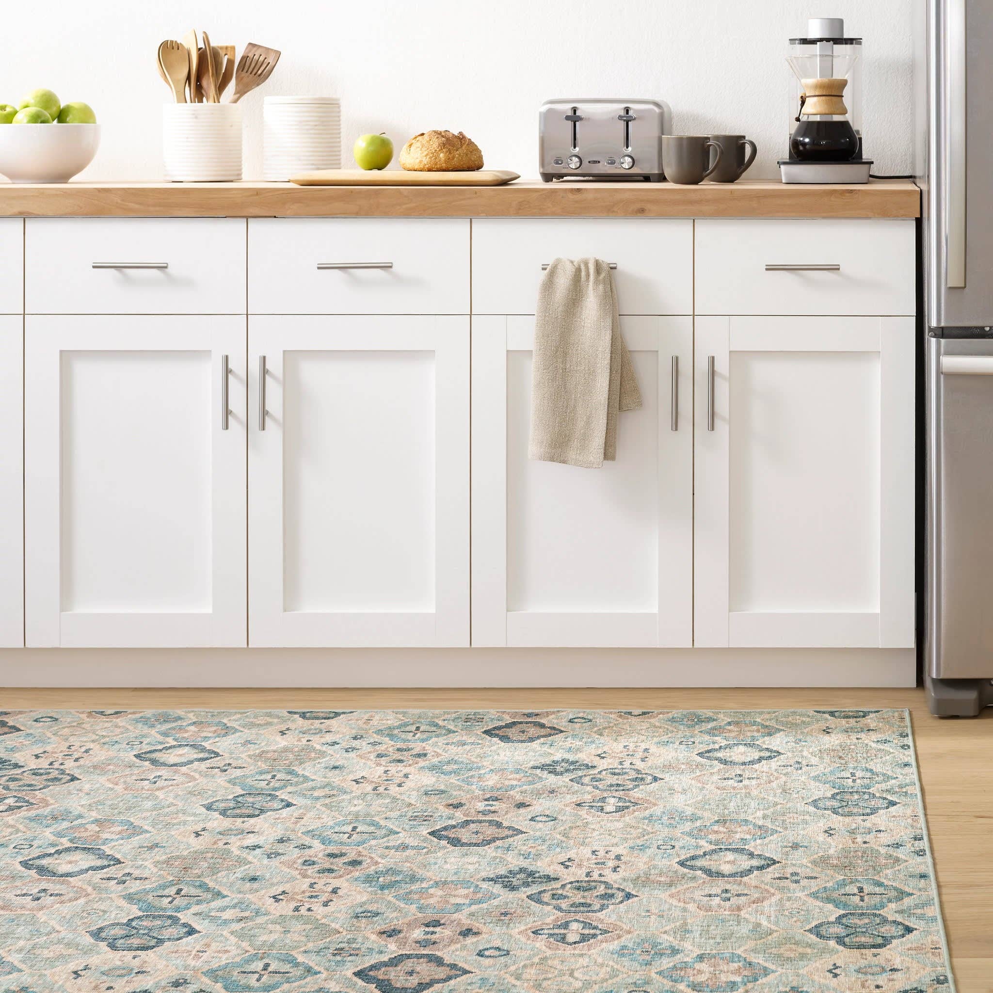 Pali Machine Washable Rug | Blue: 3' x 5'