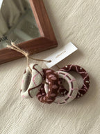 Winter Patterned Thick Seamless Hair Ties (Set of 4): Assorted