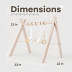 Wooden Baby Play Gym, Baby Activity Gym by Comfy Cubs: Natural Wood
