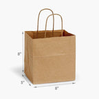Brown Kraft Paper Retail Shopping Bags: 100 Pack / Vogue 16x6x12.5"