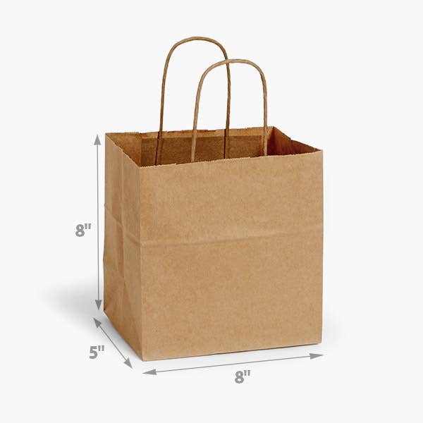 Brown Kraft Paper Retail Shopping Bags: 100 Pack / Vogue 16x6x12.5"