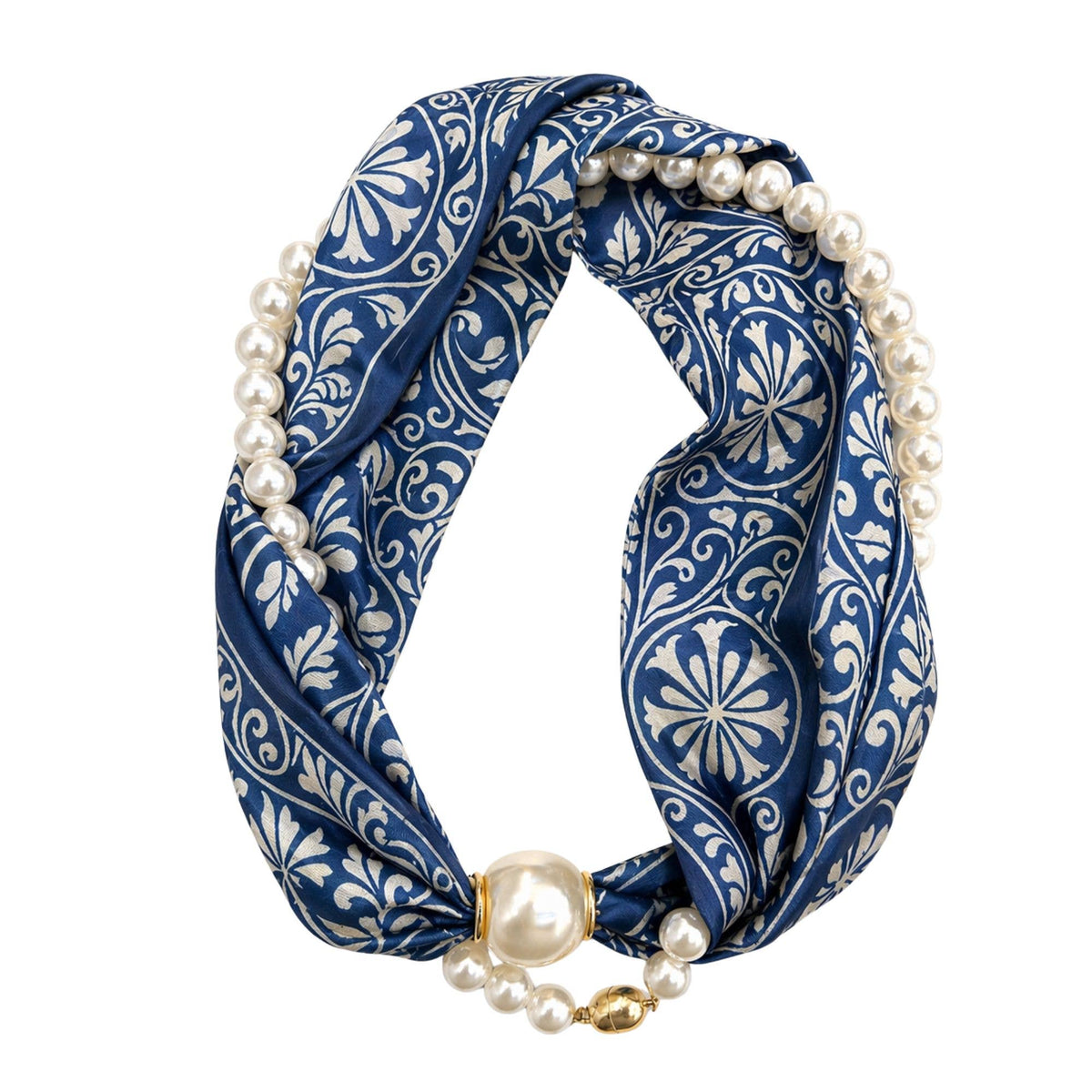 Luxe Pearl Scarf Necklace: AI